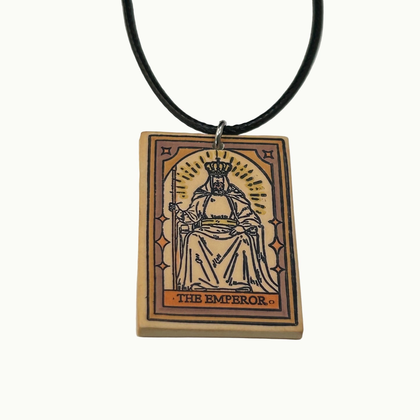 The Emperor Tarot Card Pendant Necklace