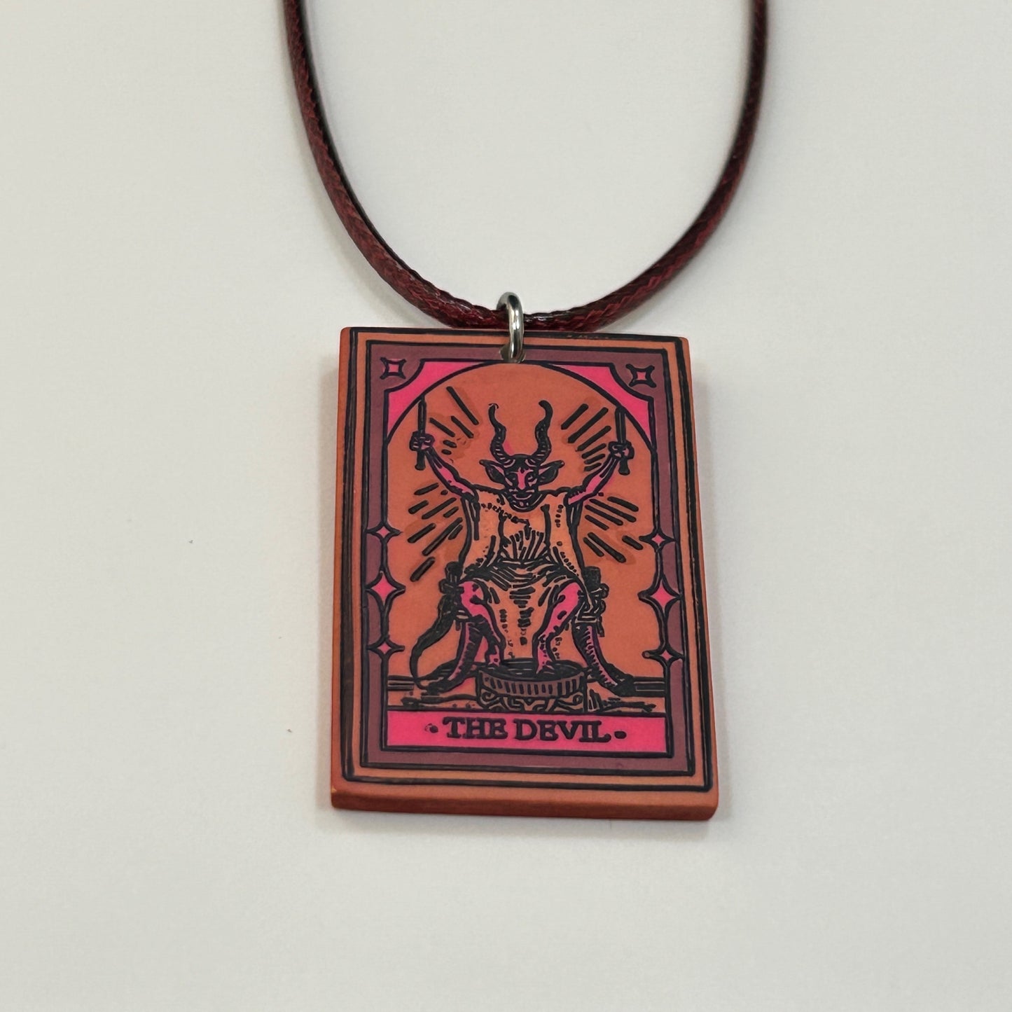 The Devil Tarot Card Pendant Necklace