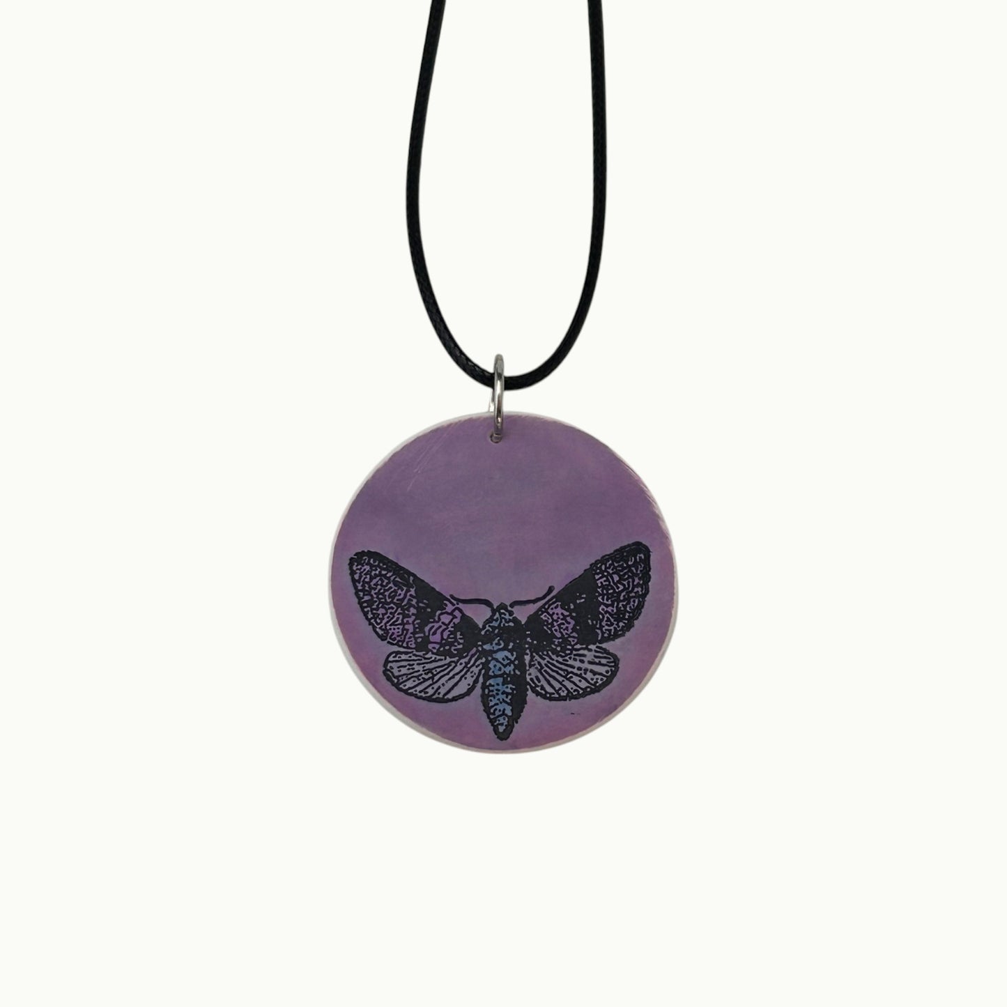 Amethyst Moth Necklace
