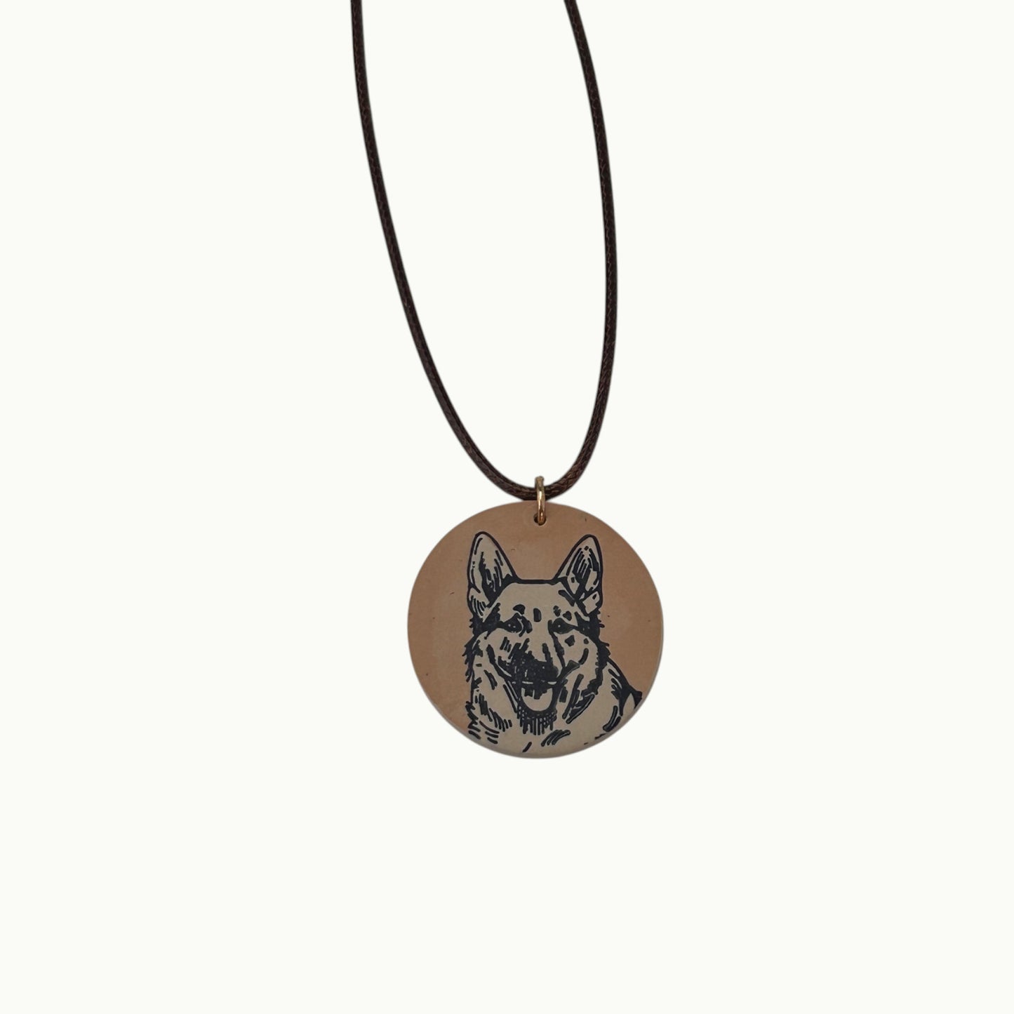 German Shepherd Pendant Necklace