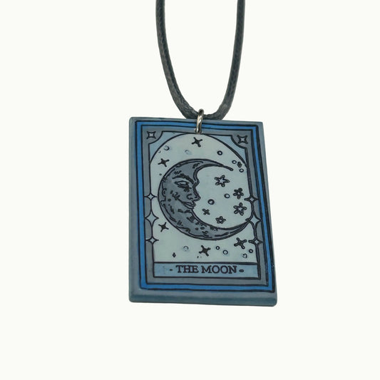 The Moon Tarot Card Pendant Necklace