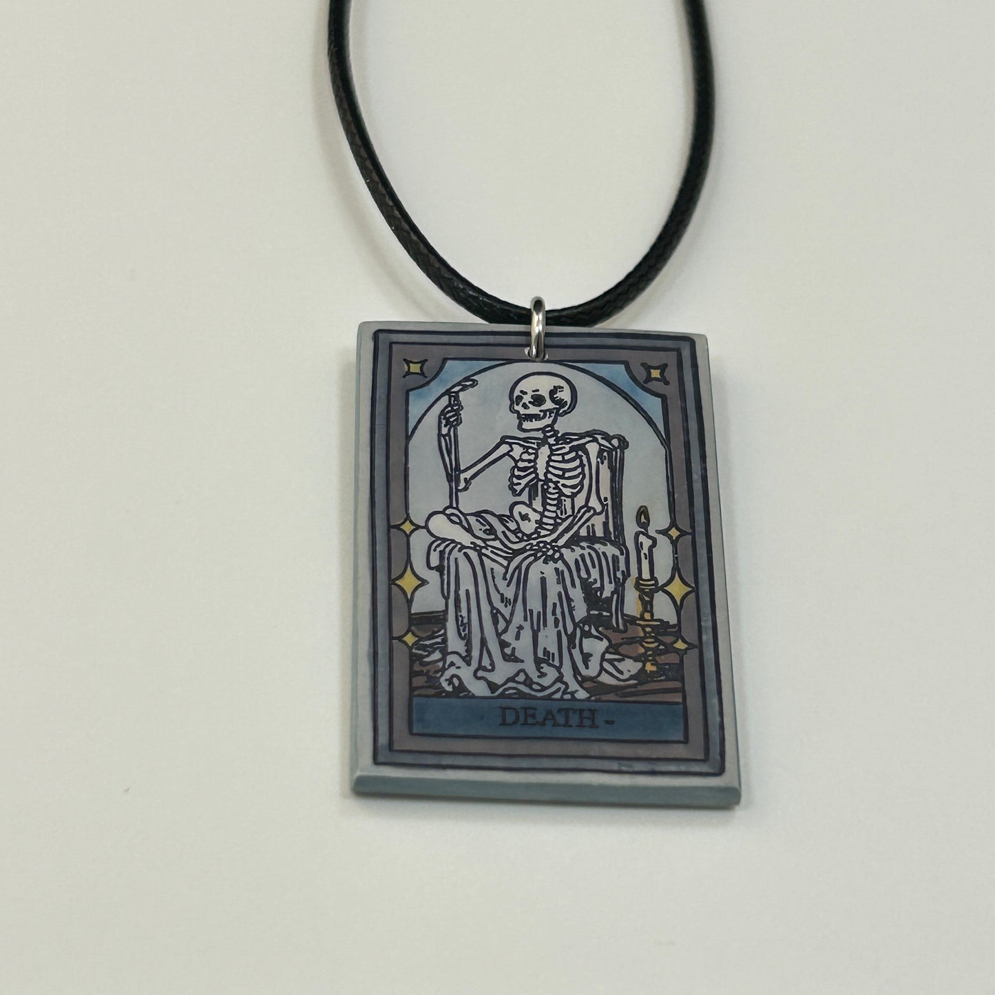 Death Tarot Card Pendant Necklace