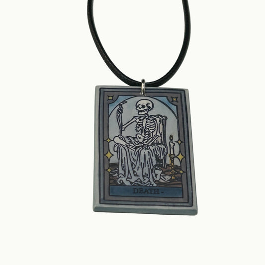 Death Tarot Card Pendant Necklace