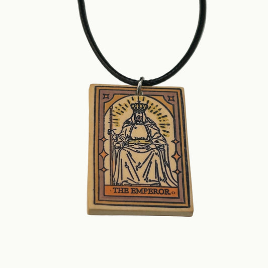 The Emperor Tarot Card Pendant Necklace
