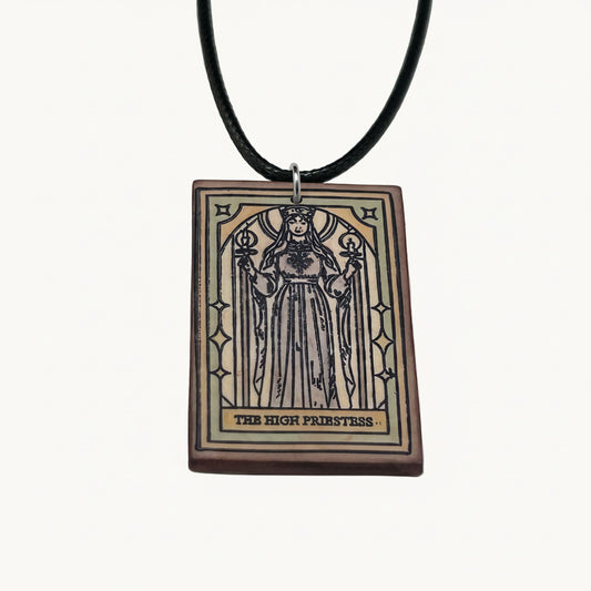 The High Priestess Tarot Card Pendant Necklace