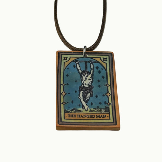 The Hanged Man Tarot Card Pendant Necklace