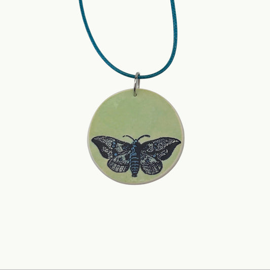 Jade Moth Necklace