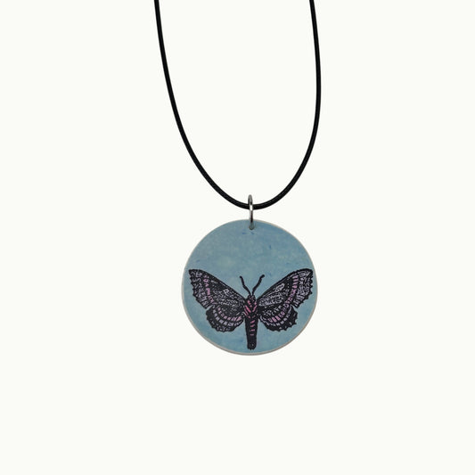 Tourmaline Moth Necklace