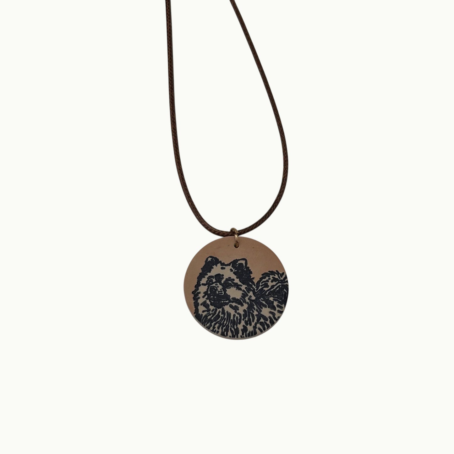 Pomeranian Pendant Necklace