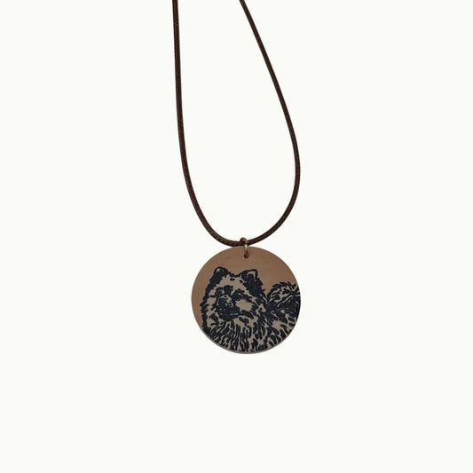 Pomeranian Pendant Necklace