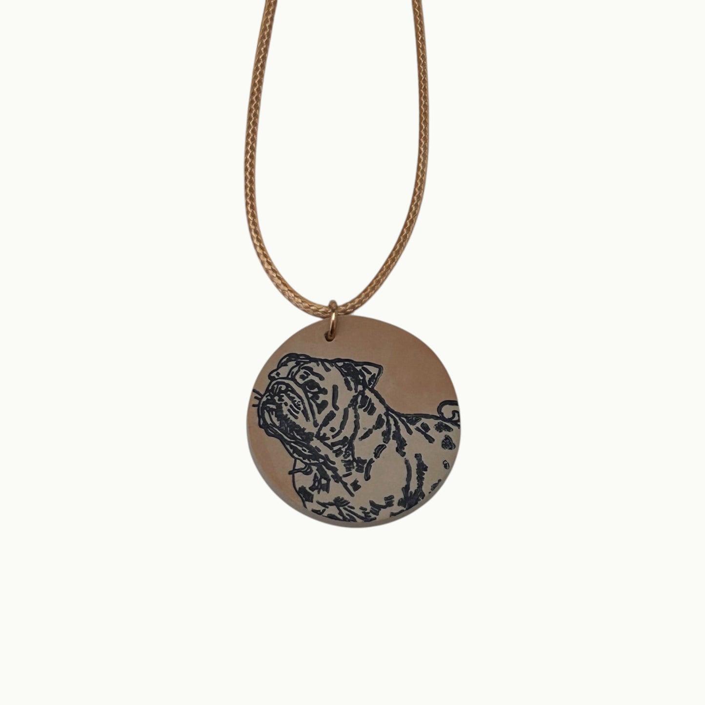 Bulldog Pendant Necklace