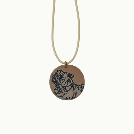 Bulldog Pendant Necklace