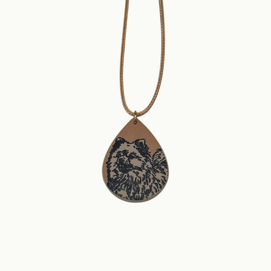 Pomeranian Pendant Necklace